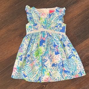Lilly Pulitzer Girl’s Madeline Dress in Lion Around, Toddler Size 3T